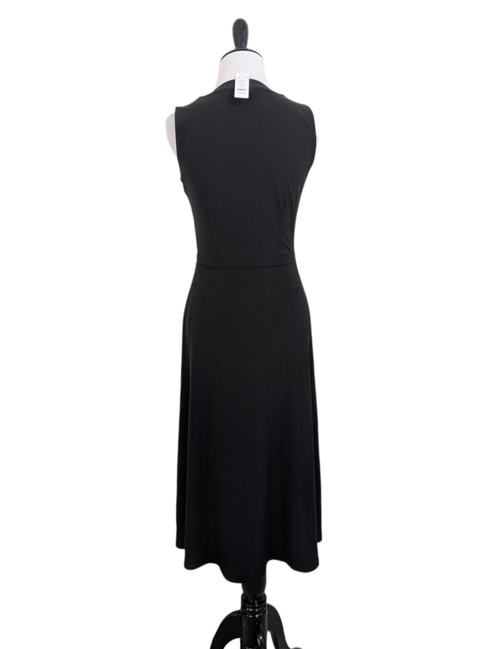 NEW White House Black Market Sleeveless Jersey Crest Button Midi Dress Size 0 - Picture 5 of 9